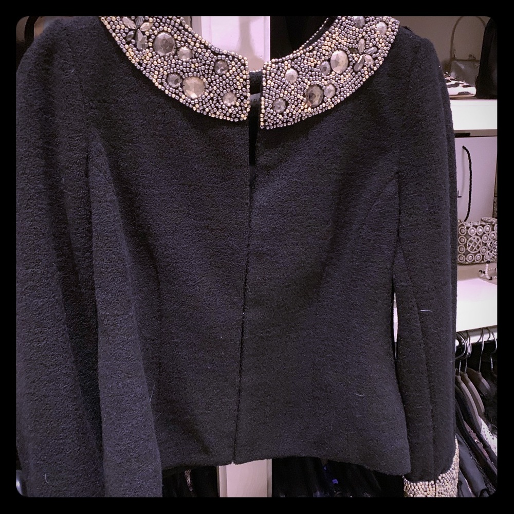 Gorgeous Black and Gold Beaded Evening Jacket